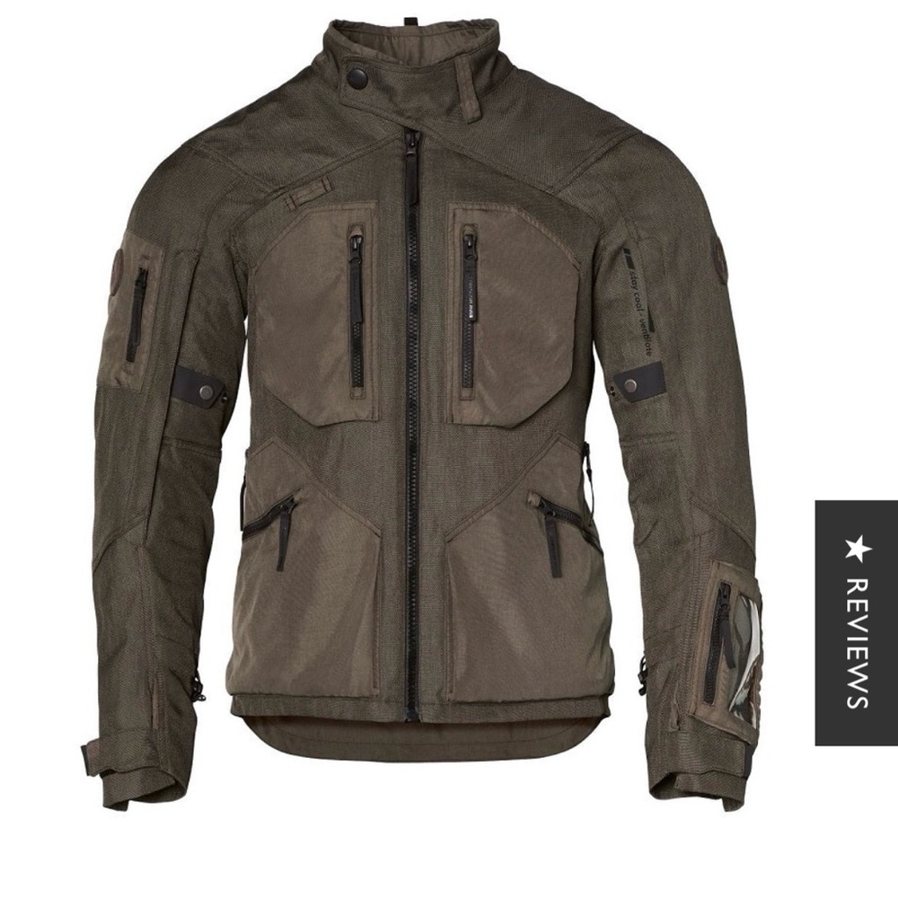 BMW GS Rallye GTX Jacket - Khaki Size 60 with Gortex Rain Cover and Garment Bag